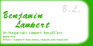 benjamin lampert business card